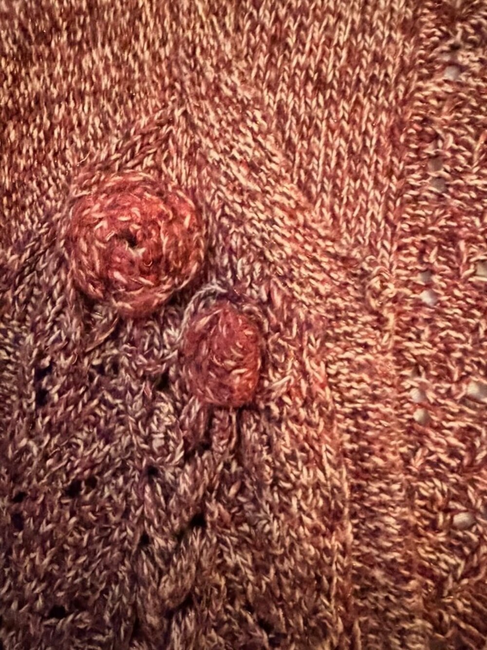 DKNY Jeans Metallic Marled Kint Cardigan Sweater with Flower Detail - Picture 3 of 6